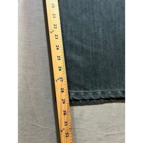 Calvin Klein Slim Straight Jeans 16 Blue Denim Belted Pocketed Zip 30x29. - Picture 7 of 10